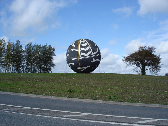 The Perpetual Motion sculpture beside the N7 near Naas.